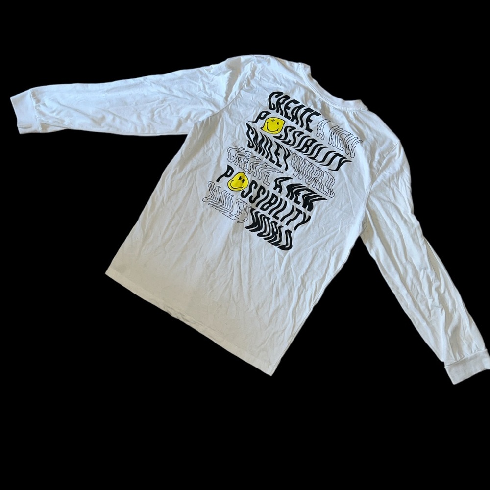 Smiley World Graphic Long Sleeve Tee